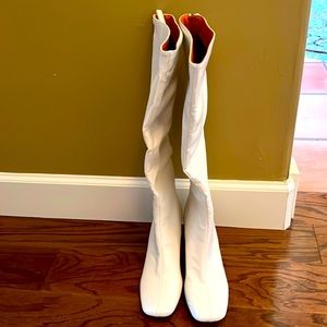 French Connection White Boots in 8 M. New, never worn.